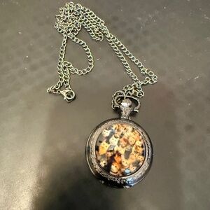 Cat watch necklace